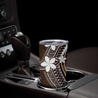 FSM Chuuk Tumbler Cup Turtle Tropical Flowers Polynesian - Brown LT14 - Polynesian Pride