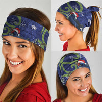 Personalized New Zealand Pukeko Christmas Neck Gaiter Meri Kirihimete Taniko Ponga Koru Blue - Polynesian Pride