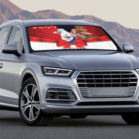 Personalized New Zealand Sheep Christmas Auto Sun Shade Hipi Meri Kirihimete Silver Fern Xmas Tree - Polynesian Pride