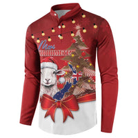 Personalized New Zealand Sheep Christmas Button Sweatshirt Hipi Meri Kirihimete Silver Fern Xmas Tree - Polynesian Pride