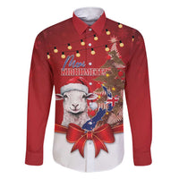 Personalized New Zealand Sheep Christmas Family Matching Short Sleeve Bodycon Dress and Hawaiian Shirt Hipi Meri Kirihimete Silver Fern Xmas Tree - Polynesian Pride