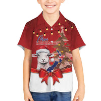 Personalized New Zealand Sheep Christmas Family Matching Short Sleeve Bodycon Dress and Hawaiian Shirt Hipi Meri Kirihimete Silver Fern Xmas Tree - Polynesian Pride