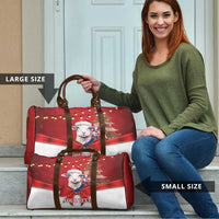 Personalized New Zealand Sheep Christmas Travel Bag Hipi Meri Kirihimete Silver Fern Xmas Tree - Polynesian Pride
