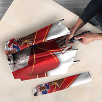 Personalized New Zealand Sheep Christmas Umbrella Hipi Meri Kirihimete Silver Fern Xmas Tree - Polynesian Pride