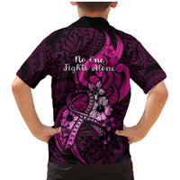polynesia-breast-cancer-awareness-family-matching-mermaid-dress-and-hawaiian-shirt-think-pink-polynesian-ribbon-black-version