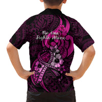 Polynesia Breast Cancer Awareness Hawaiian Shirt Think Pink Polynesian Ribbon Black Version LT14 - Polynesian Pride