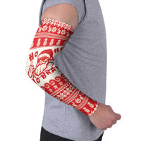 Red Mele Kalikimaka Hawaii Arm Sleeves Funny Ho Ho Ho Santa Shaka - Polynesian Pride