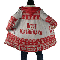 Red Mele Kalikimaka Hawaii Cloak Funny Ho Ho Ho Santa Shaka - Polynesian Pride