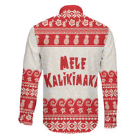Red Mele Kalikimaka Hawaii Family Matching Short Sleeve Bodycon Dress and Hawaiian Shirt Funny Ho Ho Ho Santa Shaka LT14 - Polynesian Pride