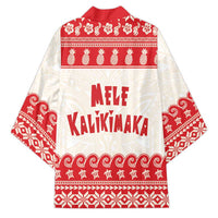 Red Mele Kalikimaka Hawaii Kimono Funny Ho Ho Ho Santa Shaka - Polynesian Pride