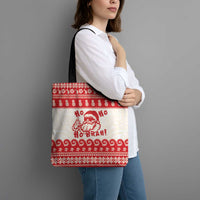 Red Mele Kalikimaka Hawaii Tote Bag Funny Ho Ho Ho Santa Shaka - Polynesian Pride