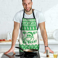 Green Mele Kalikimaka Hawaii Apron Funny Ho Ho Ho Santa Shaka - Polynesian Pride