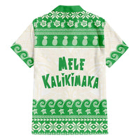 Green Mele Kalikimaka Hawaii Family Matching Summer Maxi Dress and Hawaiian Shirt Funny Ho Ho Ho Santa Shaka LT14 - Polynesian Pride
