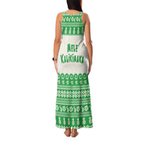 Green Mele Kalikimaka Hawaii Family Matching Tank Maxi Dress and Hawaiian Shirt Funny Ho Ho Ho Santa Shaka LT14 - Polynesian Pride