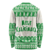 Green Mele Kalikimaka Hawaii Long Sleeve Shirt Funny Ho Ho Ho Santa Shaka - Polynesian Pride