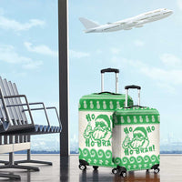 Green Mele Kalikimaka Hawaii Luggage Cover Funny Ho Ho Ho Santa Shaka LT14 - Polynesian Pride