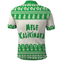 Green Mele Kalikimaka Hawaii Polo Shirt Funny Ho Ho Ho Santa Shaka LT14 - Polynesian Pride
