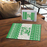 Green Mele Kalikimaka Hawaii Puzzle Funny Ho Ho Ho Santa Shaka - Polynesian Pride