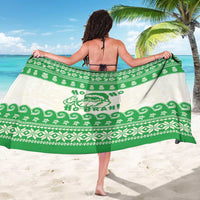 Green Mele Kalikimaka Hawaii Sarong Funny Ho Ho Ho Santa Shaka - Polynesian Pride