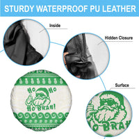 Green Mele Kalikimaka Hawaii Spare Tire Cover Funny Ho Ho Ho Santa Shaka LT14 - Polynesian Pride