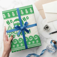 Green Mele Kalikimaka Hawaii Wrapping Paper Funny Ho Ho Ho Santa Shaka - Polynesian Pride