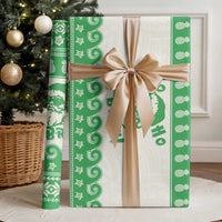 Green Mele Kalikimaka Hawaii Wrapping Paper Funny Ho Ho Ho Santa Shaka - Polynesian Pride