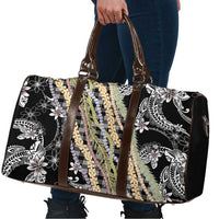Black Palaka Hawaii Leis Travel Bag Hawaiian-plaid Elegant Tropical Vibes - Polynesian Pride
