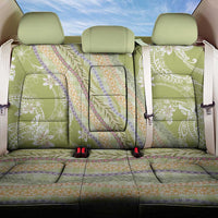 Green Palaka Hawaii Leis Back Car Seat Cover Hawaiian-plaid Elegant Tropical Vibes - Polynesian Pride