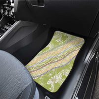 Green Palaka Hawaii Leis Car Mats Hawaiian-plaid Elegant Tropical Vibes - Polynesian Pride