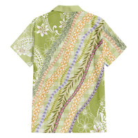 Green Palaka Hawaii Leis Family Matching Puletasi and Hawaiian Shirt Hawaiian-plaid Elegant Tropical Vibes - Polynesian Pride