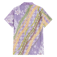 Purple Palaka Hawaii Leis Family Matching Mermaid Dress and Hawaiian Shirt Hawaiian-plaid Elegant Tropical Vibes LT14 - Polynesian Pride