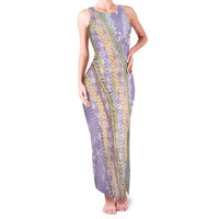 Purple Palaka Hawaii Leis Family Matching Tank Maxi Dress and Hawaiian Shirt Hawaiian-plaid Elegant Tropical Vibes LT14 Mom's Dress Purple - Polynesian Pride