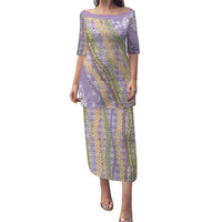 Purple Palaka Hawaii Leis Puletasi Hawaiian-plaid Elegant Tropical Vibes - Polynesian Pride