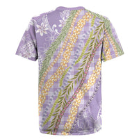 Purple Palaka Hawaii Leis Rugby Jersey Hawaiian-plaid Elegant Tropical Vibes - Polynesian Pride