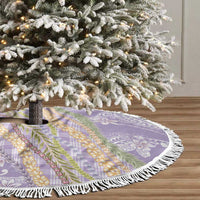 Purple Palaka Hawaii Leis Tree Skirt Hawaiian-plaid Elegant Tropical Vibes - Polynesian Pride