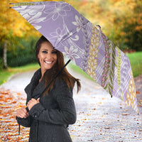 Purple Palaka Hawaii Leis Umbrella Hawaiian-plaid Elegant Tropical Vibes - Polynesian Pride