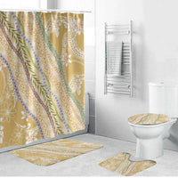Yellow Palaka Hawaii Leis Bathroom Set Hawaiian-plaid Elegant Tropical Vibes - Polynesian Pride