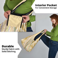 Yellow Palaka Hawaii Leis Grocery Bag Hawaiian-plaid Elegant Tropical Vibes - Polynesian Pride