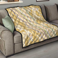 Yellow Palaka Hawaii Leis Quilt Hawaiian-plaid Elegant Tropical Vibes - Polynesian Pride