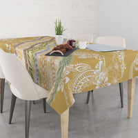 Yellow Palaka Hawaii Leis Tablecloth Hawaiian-plaid Elegant Tropical Vibes - Polynesian Pride