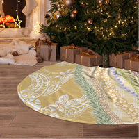 Yellow Palaka Hawaii Leis Tree Skirt Hawaiian-plaid Elegant Tropical Vibes - Polynesian Pride