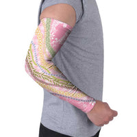 Pink Palaka Hawaii Leis Arm Sleeves Hawaiian-plaid Elegant Tropical Vibes - Polynesian Pride