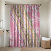 Pink Palaka Hawaii Leis Bathroom Set Hawaiian-plaid Elegant Tropical Vibes - Polynesian Pride