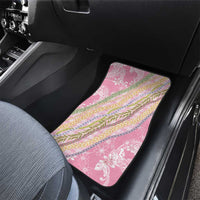 Pink Palaka Hawaii Leis Car Mats Hawaiian-plaid Elegant Tropical Vibes - Polynesian Pride