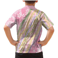 Pink Palaka Hawaii Leis Family Matching Mermaid Dress and Hawaiian Shirt Hawaiian-plaid Elegant Tropical Vibes LT14 - Polynesian Pride