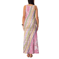 Pink Palaka Hawaii Leis Family Matching Tank Maxi Dress and Hawaiian Shirt Hawaiian-plaid Elegant Tropical Vibes LT14 - Polynesian Pride