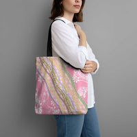 Pink Palaka Hawaii Leis Tote Bag Hawaiian-plaid Elegant Tropical Vibes - Polynesian Pride