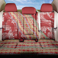 Red Palaka Hawaii Leis Back Car Seat Cover Hawaiian-plaid Elegant Tropical Vibes - Polynesian Pride