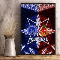 Personalised Tupou College And Kolisi Tonga Atele Canvas Wall Art Tongan Ngatu Pattern LT14 - Polynesian Pride