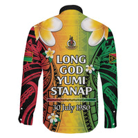 Vanuatu Independence Day Family Matching Puletasi and Hawaiian Shirt Long God Yumi Stanap Happy 45th Anniversary LT14